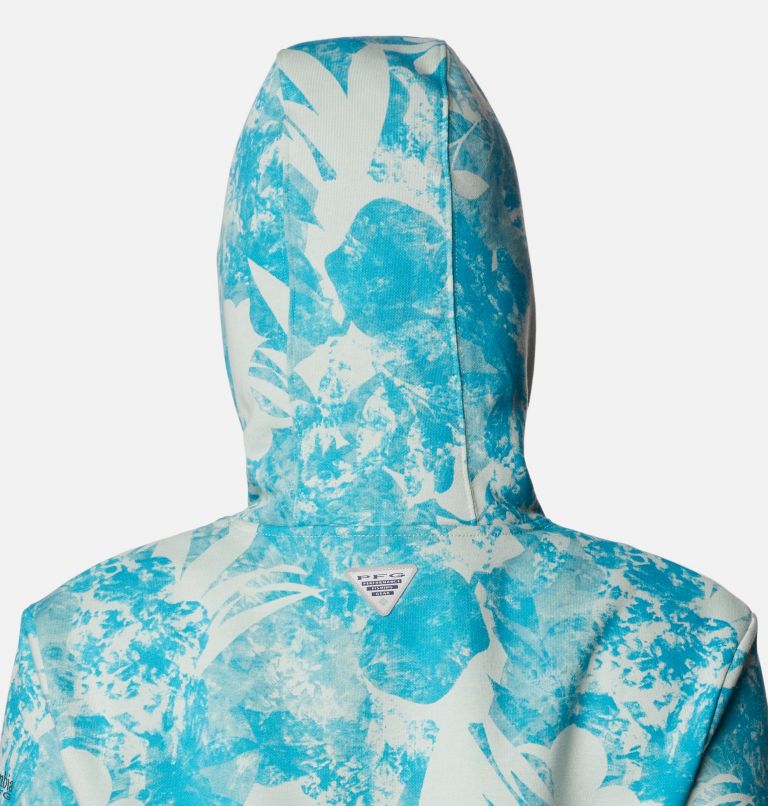 Women's PFG Slack Water French Terry Hoodie, Color: Cool Green Skydye, image 5