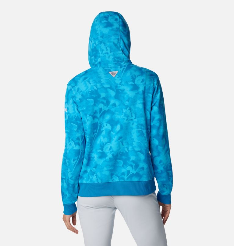Women's PFG Slack Water French Terry Hoodie, Color: Pool, Sunwashed, image 2