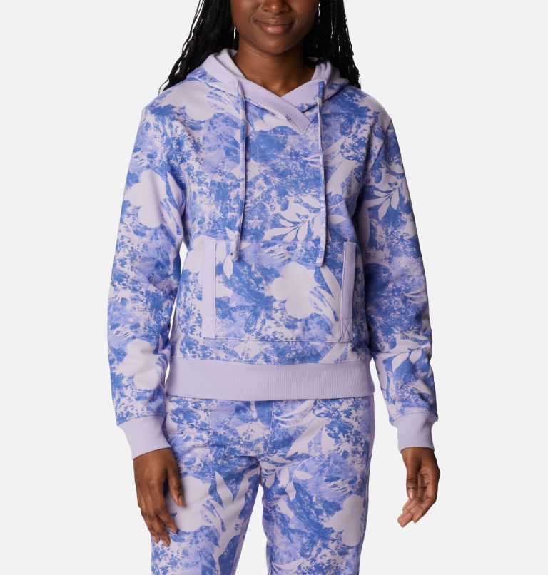 Women's PFG Slack Water French Terry Hoodie, Color: Soft Violet Skydye, image 1