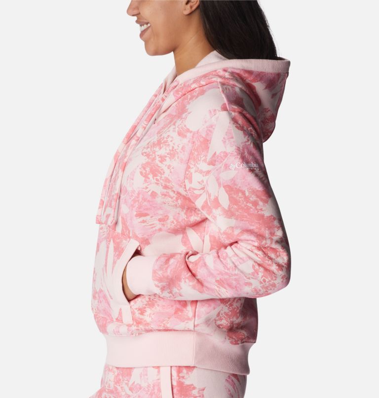 Women's PFG Slack Water French Terry Hoodie, Color: Satin Pink Skydye, image 3