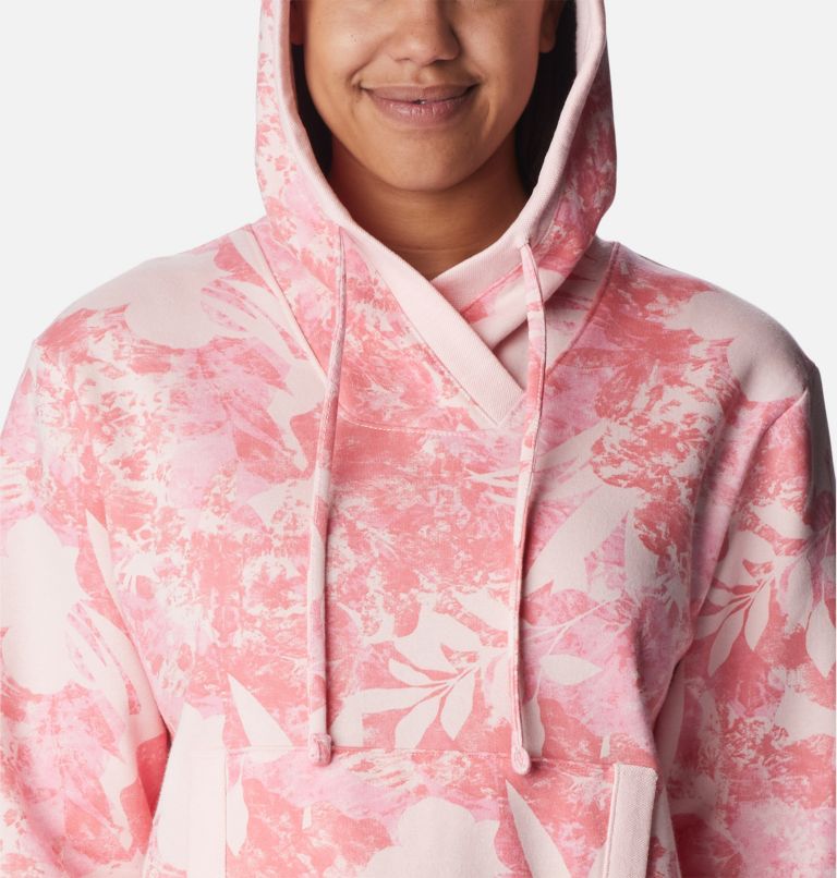 Women's PFG Slack Water French Terry Hoodie, Color: Satin Pink Skydye, image 4