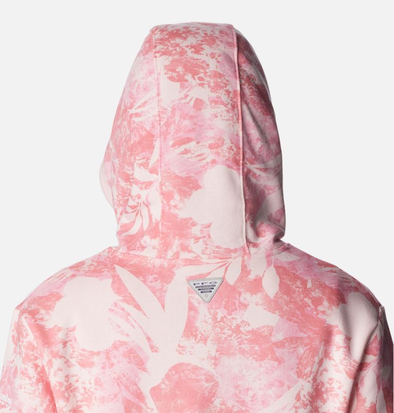 Women's PFG Slack Water French Terry Hoodie, Color: Satin Pink Skydye, image 5