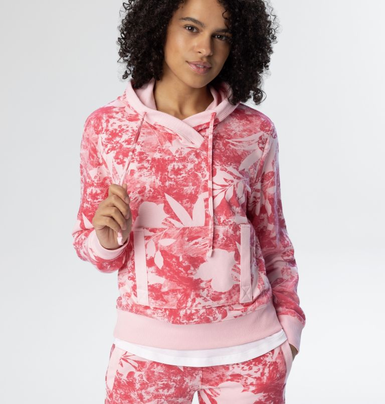 Women's PFG Slack Water French Terry Hoodie, Color: Satin Pink Skydye, image 6
