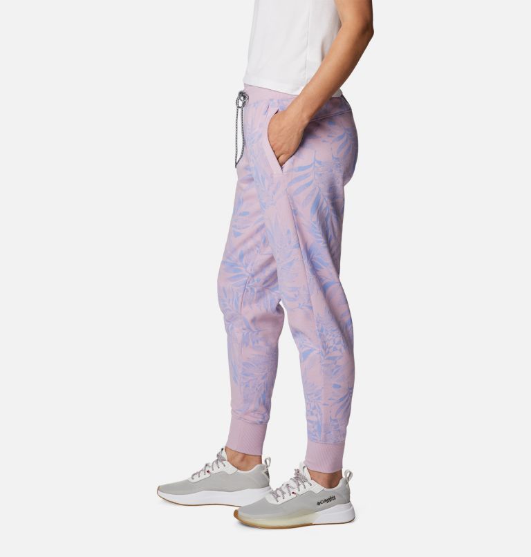 Thumbnail: Women's PFG Slack Water French Terry Joggers, Color: Serenity, Palmetto Print, image 3