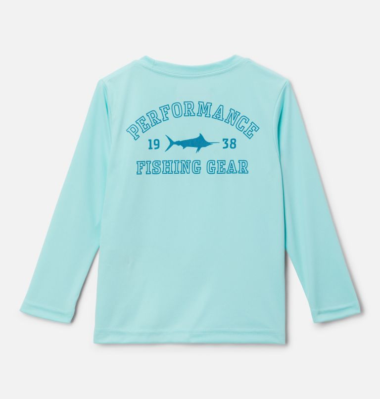 Thumbnail: Boys' Toddler PFG Terminal Tackle University Long Sleeve Shirt, Color: Gulf Stream, Deep Marine - Marlin, image 2