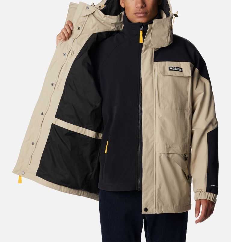 Men's Ballistic Ridge Interchange Jacket, Color: Ancient Fossil, Black, image 9