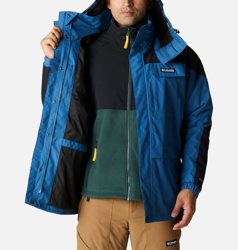 Men's Ballistic Ridge Interchange Jacket, Color: Impulse Blue, Black, image 5