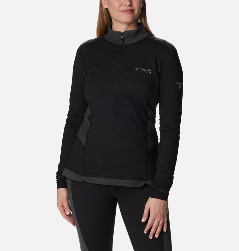 Thumbnail: Women's Titan Pass Helix Quarter Zip Pullover, Color: Black, image 1