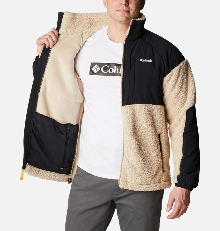 Men's Ballistic Ridge Fleece Jacket, Color: Ancient Fossil, Black, image 5
