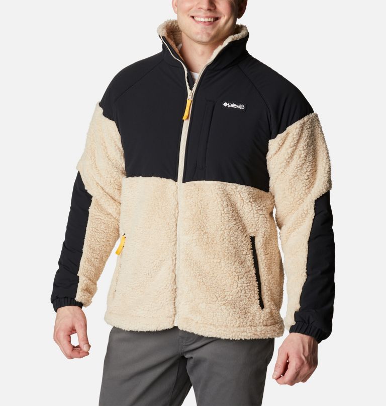 Thumbnail: Men's Ballistic Ridge Fleece Jacket, Color: Ancient Fossil, Black, image 1
