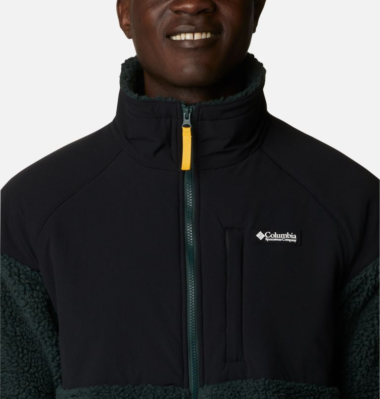 Men's Ballistic Ridge Fleece Jacket, Color: Spruce, Black, image 4
