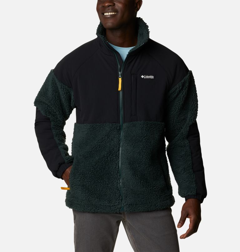 Men's Ballistic Ridge Fleece Jacket, Color: Spruce, Black, image 1