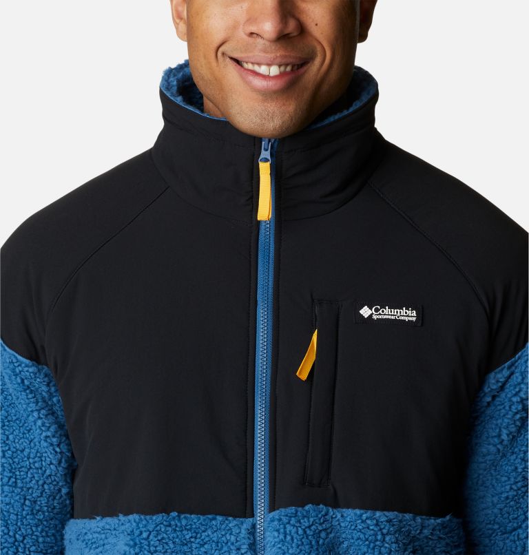 Men's Ballistic Ridge Fleece Jacket, Color: Impulse Blue, Black, image 4