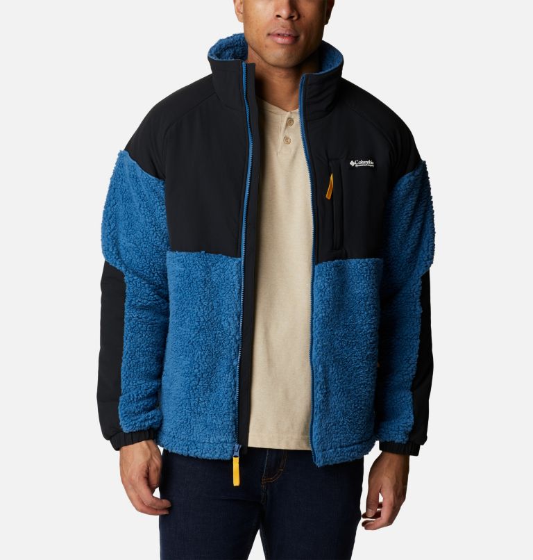 Thumbnail: Men's Ballistic Ridge Fleece Jacket, Color: Impulse Blue, Black, image 8