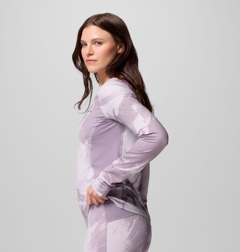 Women's Omni-Heat Infinity Baselayer Crew, Color: Shale Purple Snowflight Tonal, image 4