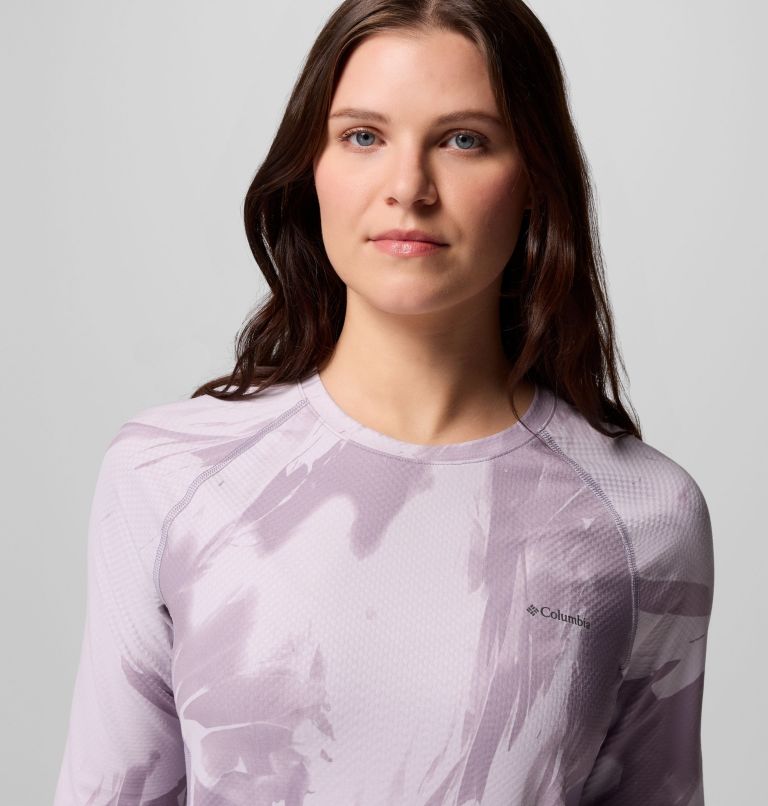 Women's Omni-Heat Infinity Baselayer Crew, Color: Shale Purple Snowflight Tonal, image 5