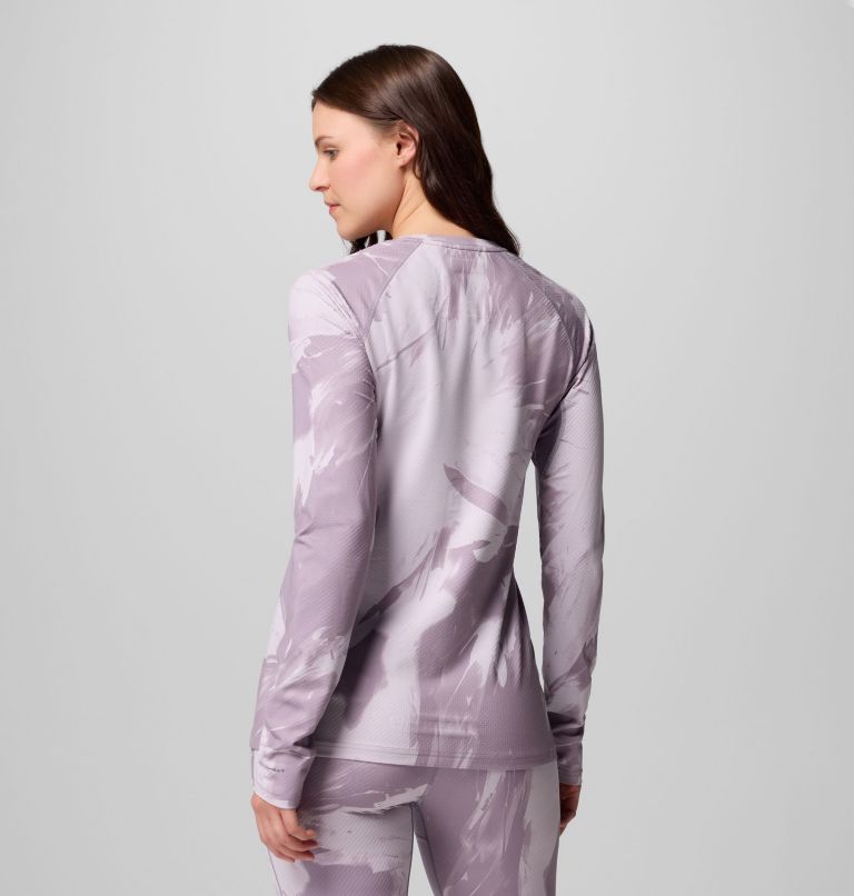 Women's Omni-Heat Infinity Baselayer Crew, Color: Shale Purple Snowflight Tonal, image 3