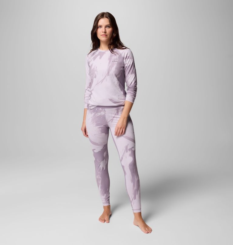 Women's Omni-Heat Infinity Baselayer Crew, Color: Shale Purple Snowflight Tonal, image 2