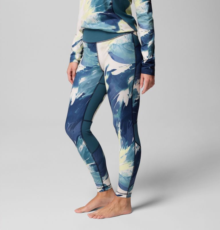Women's Omni-Heat Infinity Baselayer Tights, Color: Everblue Snowflight, image 4