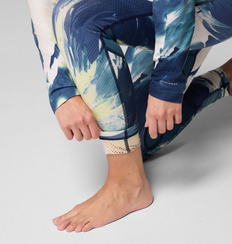 Women's Omni-Heat Infinity Baselayer Tights, Color: Everblue Snowflight, image 7