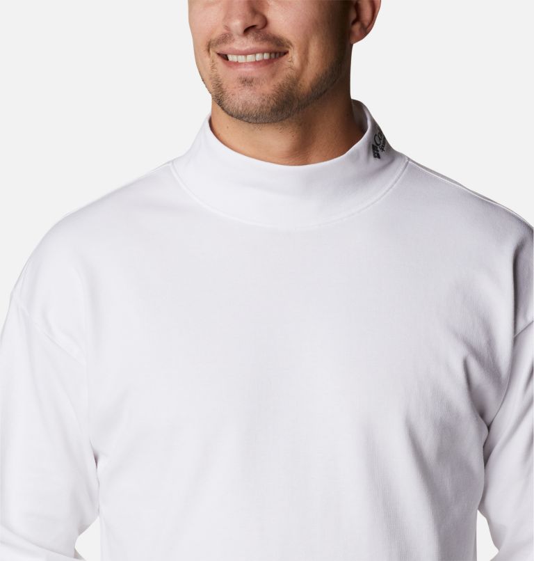 Thumbnail: Men's Ballistic Ridge High Neck Long Sleeve T-Shirt, Color: White, Ancient Fossil, image 4