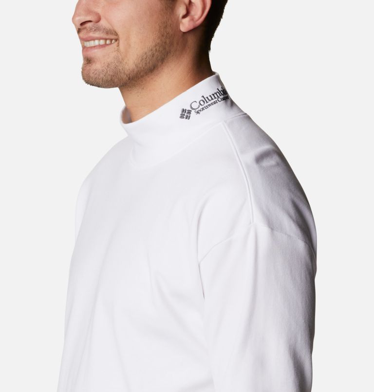 Ballistic Ridge High Neck LS Tee | 100 | XXL, Color: White, Ancient Fossil, image 5