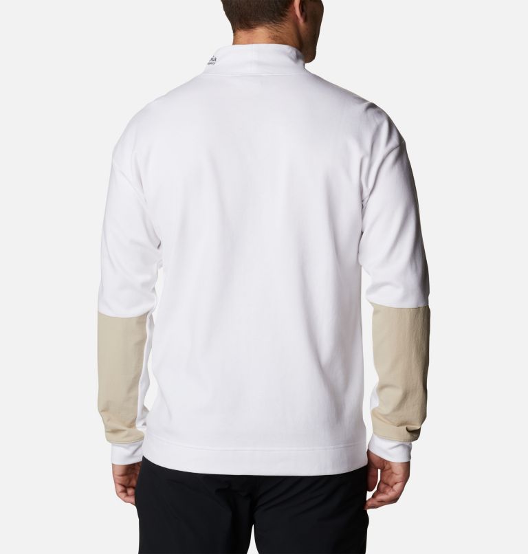 Thumbnail: Men's Ballistic Ridge High Neck Long Sleeve T-Shirt, Color: White, Ancient Fossil, image 2
