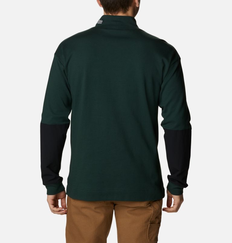 Men's Ballistic Ridge High Neck Long Sleeve T-Shirt, Color: Spruce, Black, image 2