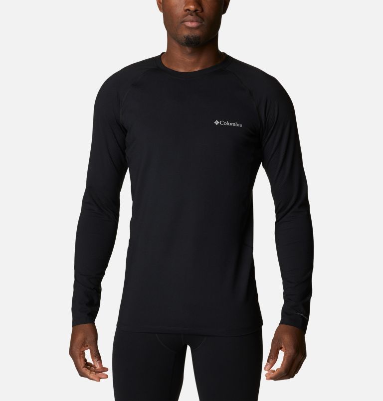 Thumbnail: Men's Omni-Heat Infinity Knit Long Sleeve Crew Shirt, Color: Black, image 1