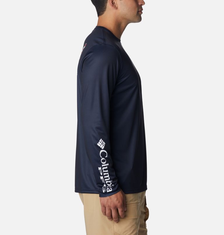 Columbia Men's Auburn Tigers Terminal Tackle Long Sleeve T-Shirt, Navy, Size: Large