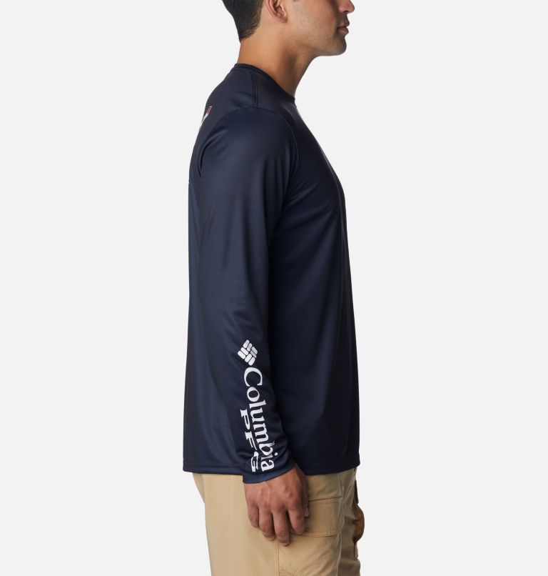 Men's PFG Terminal Tackle Statetriot Long Sleeve Shirt, Color: Collegiate Navy, USA, image 6