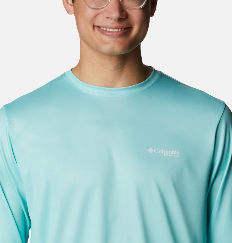 Men's PFG Terminal Tackle Statetriot Long Sleeve Shirt, Color: Gulf Stream, Florida, image 4