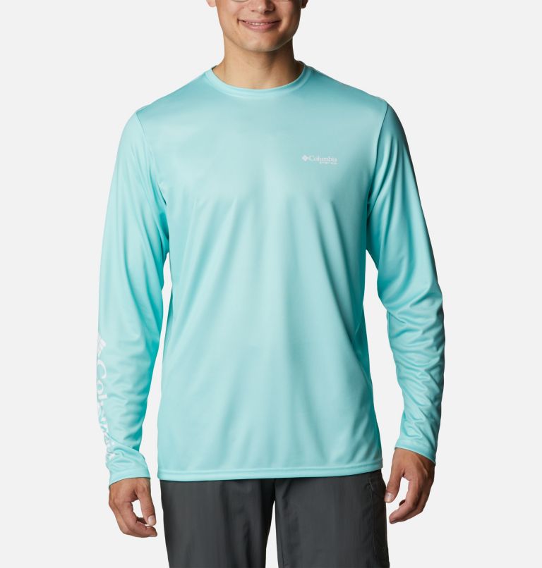 Men's PFG Terminal Tackle Statetriot Long Sleeve Shirt, Color: Gulf Stream, Florida, image 2