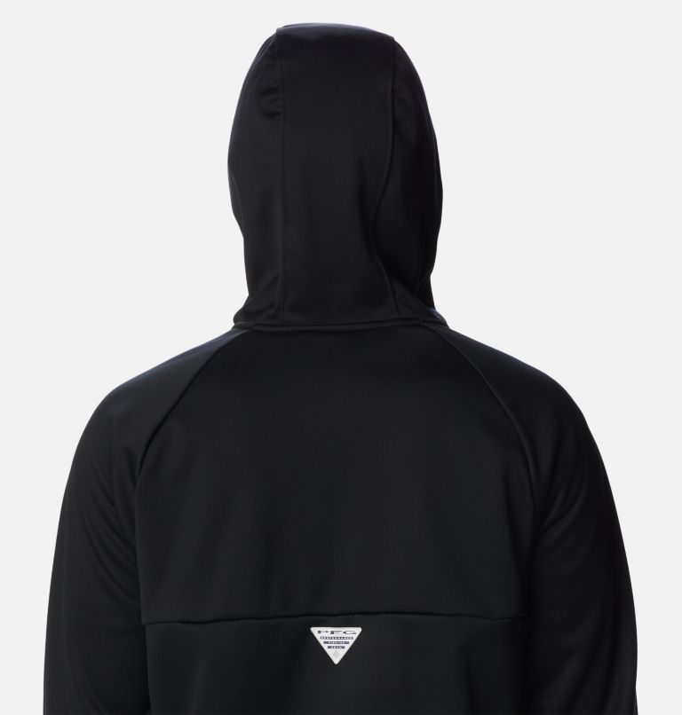 Men's PFG Terminal Stretch Softshell Hooded Jacket, Color: Black, image 7