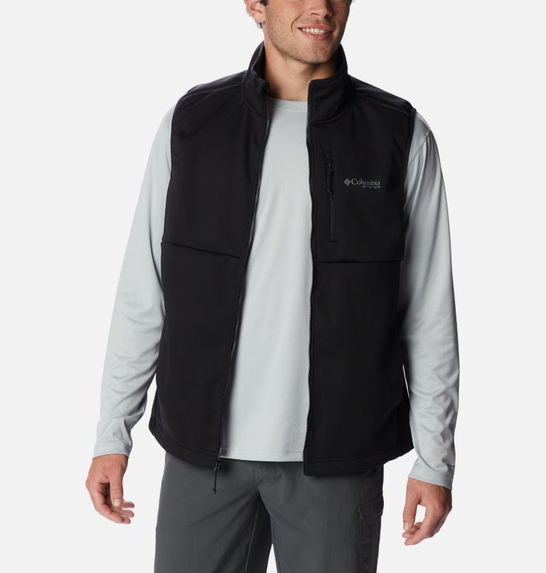 Men's PFG Terminal Stretch Softshell Vest, Color: Black, image 6
