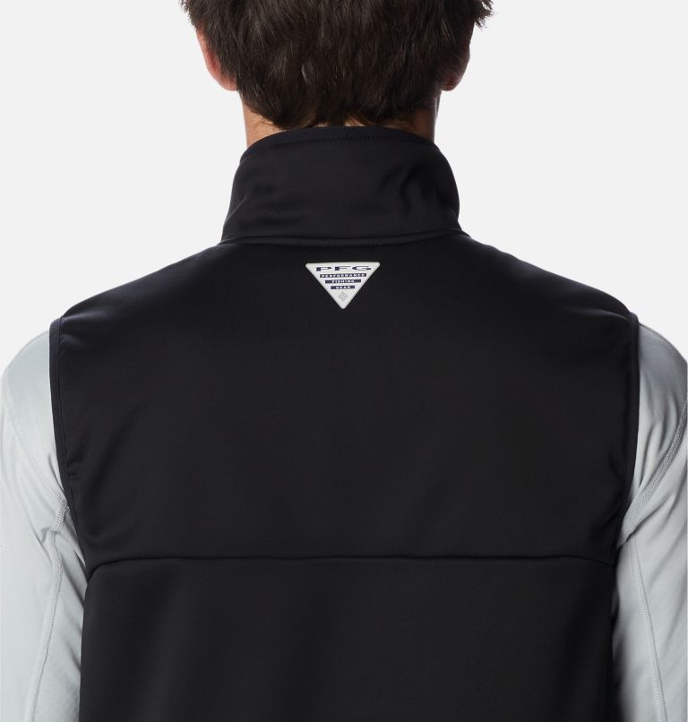Men's PFG Terminal Stretch Softshell Vest, Color: Black, image 7
