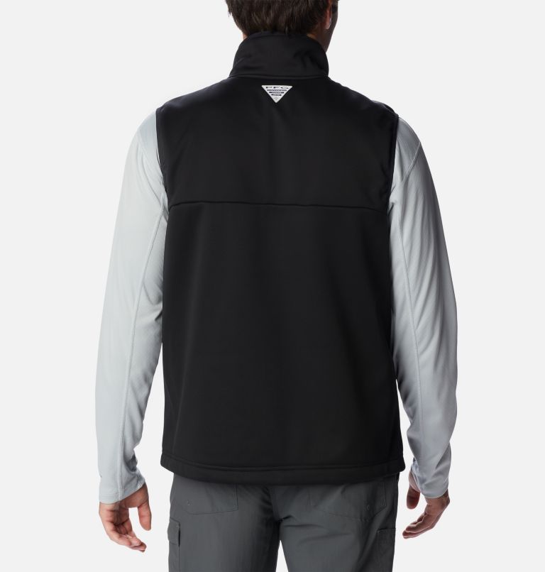 Men's PFG Terminal Stretch Softshell Vest, Color: Black, image 2