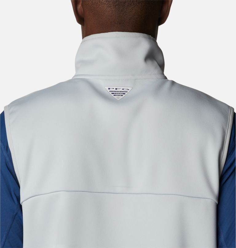 Men's PFG Terminal Stretch Softshell Vest, Color: Cool Grey, image 6