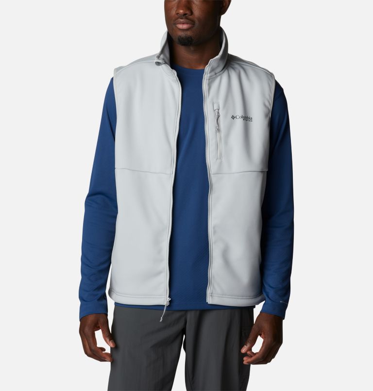 Thumbnail: Men's PFG Terminal Stretch Softshell Vest, Color: Cool Grey, image 8