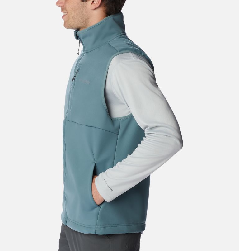 Thumbnail: Men's PFG Terminal Stretch Softshell Vest, Color: Metal, image 3
