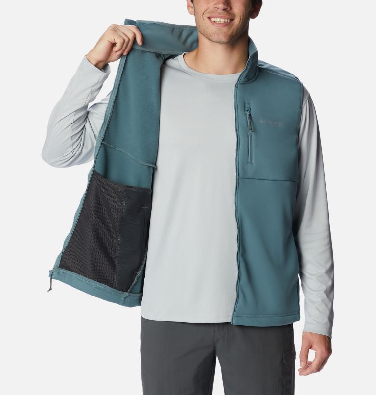 Men's PFG Terminal Stretch Softshell Vest, Color: Metal, image 5