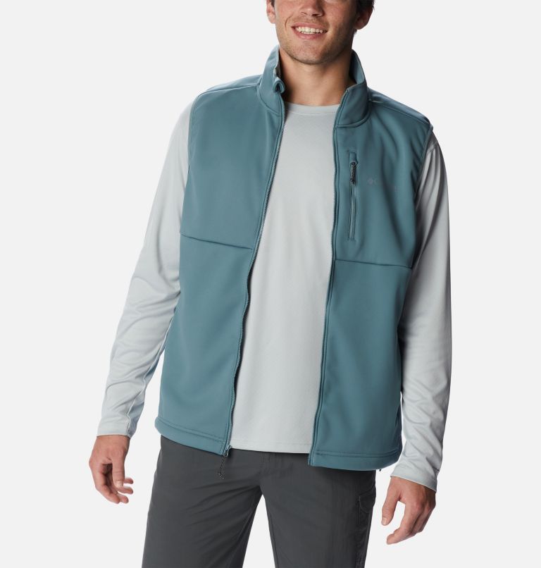 Thumbnail: Men's PFG Terminal Stretch Softshell Vest, Color: Metal, image 6