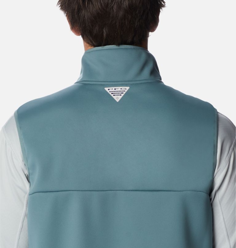 Men's PFG Terminal Stretch Softshell Vest, Color: Metal, image 7