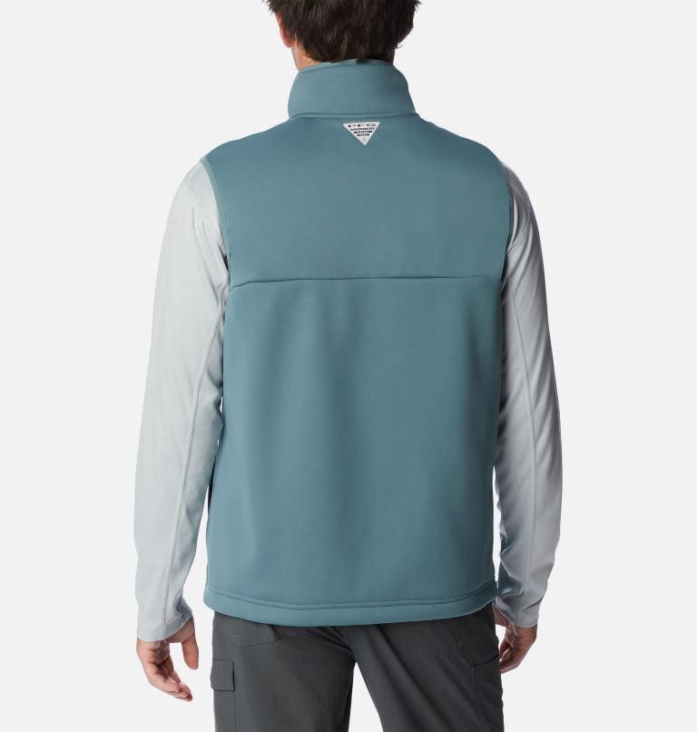 Thumbnail: Men's PFG Terminal Stretch Softshell Vest, Color: Metal, image 2