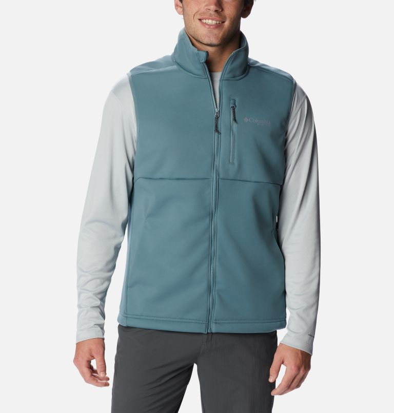 Thumbnail: Men's PFG Terminal Stretch Softshell Vest, Color: Metal, image 1