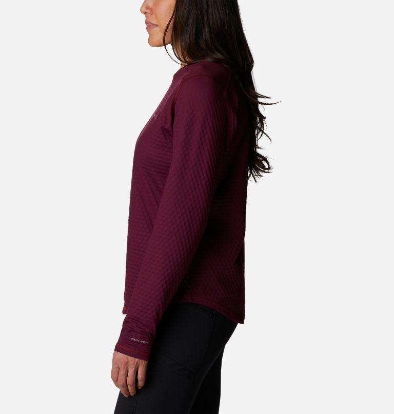 Women's W Bliss Ascent Long Sleeve Technical T-shirt, Color: Marionberry, image 3