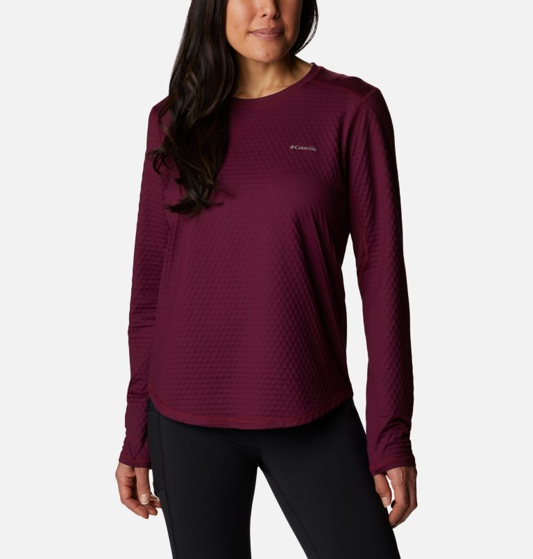 Women's W Bliss Ascent Long Sleeve Technical T-shirt, Color: Marionberry, image 1