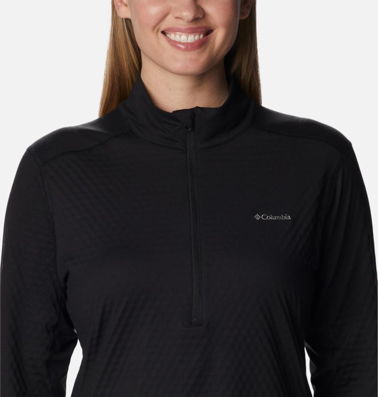 Women's W Bliss Ascent Half Zip Long Sleeve Technical T-shirt, Color: Black, image 4