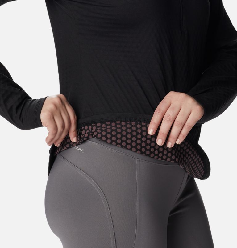 Thumbnail: Women's W Bliss Ascent Half Zip Long Sleeve Technical T-shirt, Color: Black, image 6