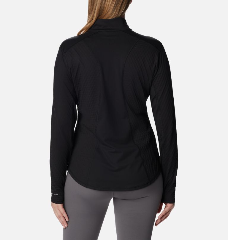 Women's W Bliss Ascent Half Zip Long Sleeve Technical T-shirt, Color: Black, image 2